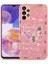 Samsung Galaxy A33 5g Uyumlu Kılıf Desenli Sert Silikon Zore Mumila Kapak, Pink Flower 1
