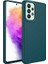 Samsung Galaxy A53 5g Uyumlu Kılıf Metal Çerçeve ve Buton Tasarımlı Silikon Zore Luna Kapak, Koyu Yeşil 1