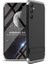 Samsung Galaxy A54 Uyumlu Kılıf Zore Kamera Korumalı Dikey Standlı Ays Kapak, Siyah-Gri 1