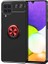 Samsung Galaxy M22 Uyumlu Kılıf Ravel Silikon Kapak, Siyah-Kırmızı 1
