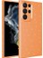 Samsung Galaxy S22 Ultra Uyumlu Kılıf Kamera Korumalı Simli Lüks Koton Kapak, Turuncu 1