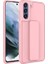 Samsung Galaxy S21 Fe Uyumlu Kılıf Qstand Kapak, Pembe 1