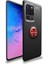 Samsung Galaxy S20 Ultra Uyumlu Kılıf Ravel Silikon Kapak, Siyah-Kırmızı 1