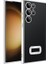Samsung Galaxy S23 Ultra Uyumlu Kılıf Kamera Korumalı Logo Gösteren Omega Kapak, Gümüş 1