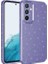 Samsung Galaxy S24 Uyumlu Kılıf Kamera Korumalı Simli Lüks Koton Kapak, Mor 1