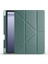 Samsung Galaxy Tab A9 Plus Uyumlu Kılıf Zore Tri Folding Kalem Bölmeli Standlı Kılıf, Koyu Yeşil 1