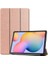 Samsung Galaxy Tab S6 Lite P610 Uyumlu Zore Smart Cover Standlı 1-1 Kılıf, Rose Gold 1