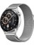Samsung Galaxy Watch 46MM Uyumlu Zore Band-12 22MM Metal Hasır Kordon, Gümüş 1