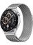Samsung Gear S2 Uyumlu Zore Band-12 20MM Metal Hasır Kordon, Gümüş 1