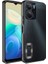 Vivo Y16 Uyumlu Kılıf Kamera Korumalı Logo Gösteren Omega Kapak, Siyah 1
