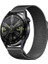 Xiaomi Amazfit Pace Uyumlu Zore Band-12 22MM Metal Hasır Kordon, Siyah 1