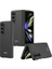 Samsung Galaxy Z Fold 5 Uyumlu Kılıf Sert Kıpta Kapak, Siyah 1