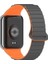 Xiaomi Mi Band 8 Pro Uyumlu Silikon Kordon Zore KRD-105 Strap Kayış, Gri-Turuncu 1