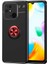 Xiaomi Redmi 10C Uyumlu Kılıf Ravel Silikon Kapak, Siyah-Kırmızı 1