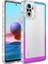 Xiaomi Redmi Note 10 Uyumlu Kılıf Simli ve Renk Geçiş Tasarımlı Lens Korumalı Park Kapak, Mavi-Mor 1