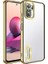 Xiaomi Redmi Note 10S Uyumlu Kılıf Kamera Korumalı Logo Gösteren Omega Kapak, Gold 1