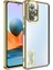 Xiaomi Redmi Note 10 Pro Uyumlu Kılıf Kamera Korumalı Logo Gösteren Omega Kapak, Gold 1