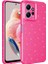 Xiaomi Redmi Note 12 4g Uyumlu Kılıf Kamera Korumalı Simli Lüks Koton Kapak, Koyu Pembe 1
