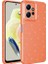 Xiaomi Redmi Note 12 4g Uyumlu Kılıf Kamera Korumalı Simli Lüks Koton Kapak, Turuncu 1