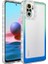 Xiaomi Redmi Note 10S Uyumlu Kılıf Simli ve Renk Geçiş Tasarımlı Lens Korumalı Park Kapak, Yeşil-Mavi 1