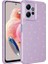 Xiaomi Redmi Note 12 4g Uyumlu Kılıf Kamera Korumalı Simli Lüks Koton Kapak, Lila 1