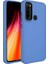 Xiaomi Redmi Note 8 Uyumlu Kılıf Metal Çerçeve ve Buton Tasarımlı Silikon Luna Kapak, Lavendery Gray 1
