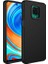 Xiaomi Redmi Note 9 Pro Uyumlu Kılıf Metal Çerçeve ve Buton Tasarımlı Silikon Luna Kapak, Siyah 1