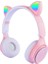 M6 Pro Cat Rgb LED Işıklı Kedi Kulağı Band Tasarımlı Ayarlanabilir ve Katlanabilir Kulak Üstü Bluetooth Kulaklık, P 1