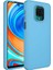Xiaomi Redmi Note 9s Uyumlu Kılıf Metal Çerçeve ve Buton Tasarımlı Silikon Luna Kapak, Sierra Mavi 1