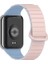 Xiaomi Redmi Watch 4 Uyumlu Silikon Kordon Zore KRD-105 Strap Kayış, Pembe-Mavi 1