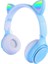 M6 Pro Cat Rgb LED Işıklı Kedi Kulağı Band Tasarımlı Ayarlanabilir ve Katlanabilir Kulak Üstü Bluetooth Kulaklık, M 1