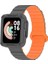 Xiaomi Redmi Watch 1 Uyumlu Silikon Kordon Zore KRD-105 Strap Kayış, Gri-Turuncu 1