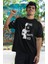 Unisex This Is My Happy Face Baskılı T-Shirt, Oversize Wednesday Baskılı Tişört 4