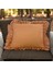 Premium Keten Tarçın Fırfırlı Kırlent Kırlent Kılıfı (43 x 43 ) 5