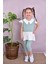 Bebe Yaka Yazlık Kız Çocuk Taytlı Alt Üst Takım 4