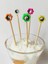 100 Adet Dekoratif Yin Yang Boncuklu Cupcake Pasta Kürdanı 6 cm Karışık Renk 1