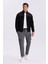 Antrasit Slim Fit Cepli Pamuklu Likralı Eşofman Altı 2