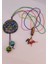 Miniq's Handmade Boyama Yaprak Desenli Kolye 2
