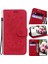 IPhone 16 Için Kılıf Pro Kart Yuvaları Flip Pu Deri Kapak Kabartma Gül Cüzdan (Yurt Dışından) 4