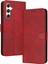 Toka Pu ile Samsung Galaxy M55 Kickstand Saf Renk Için Flip Case (Yurt Dışından) 1