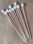 15 cm Uzun Kürdan - 30 Adet Arı Kovanı Incili Kokteyl Karıştırıcı - Pasta Kürdanı - Inci 12 mm 2