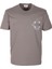 Erkek Tişört Bisiklet Yaka Açık Haki Slim Fit Baskılı T-Shirt Ncs Jeans 1297 1