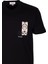 Erkek Tişört Bisiklet Yaka Siyah %100 Pamuk Slim Fit Göğüs ve Sırt Baskılı T-Shirt Ncs Jeans 1299 3