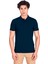 Erkek Polo Yaka Tişört Lacivert %100 Pamuk Slim Fit Polo T-Shirt Ncs Jeans 1055 1