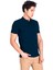 Erkek Polo Yaka Tişört Lacivert %100 Pamuk Slim Fit Polo T-Shirt Ncs Jeans 1055 4