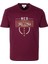 Erkek Tişört Bisiklet Yaka Slim Fit Bordo %100 Pamuk Baskılı T-Shirt Ncs Jeans 1300 1