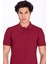Erkek Polo Yaka Tişört Bordo %100 Pamuk Slim Fit Polo T-Shirt Ncs Jeans 1055 4