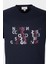 Erkek Tişört Bisiklet Yaka Lacivert Slim Fit Baskılı T-Shirt Ncs Jeans 1295 5