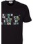 Erkek Tişört Bisiklet Yaka Siyah Slim Fit Baskılı T-Shirt Ncs Jeans 1295 4