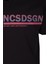 Erkek Tişört Bisiklet Yaka Siyah Slim Fit Baskılı T-Shirt Ncs Jeans 1296 4